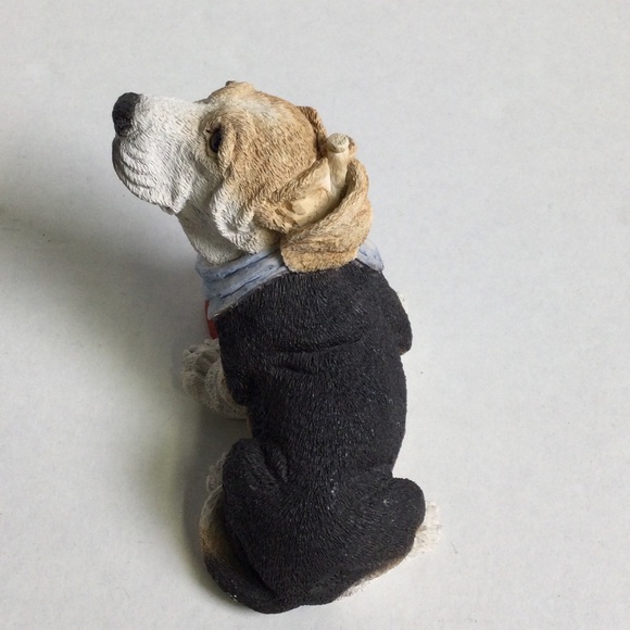 Stone Critters VTG Majestic Basset Hound Red Food Bowl Dog Figurine SC-362 1990 - Picture 7 of 11